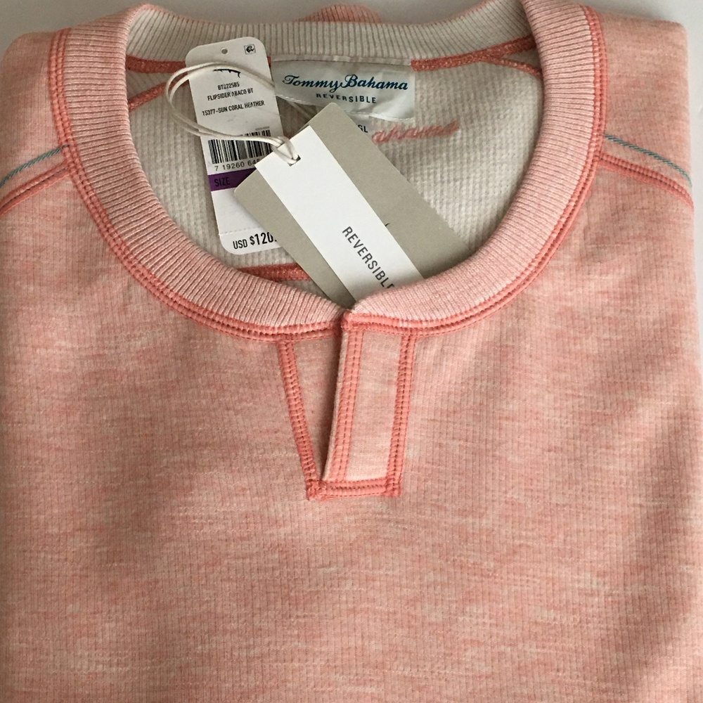Tommy Bahama Reversible Sweater Sweatshirt XLT Tal
